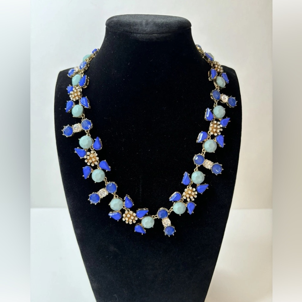 J. Crew Elegant Blue and Silver Women's Necklace